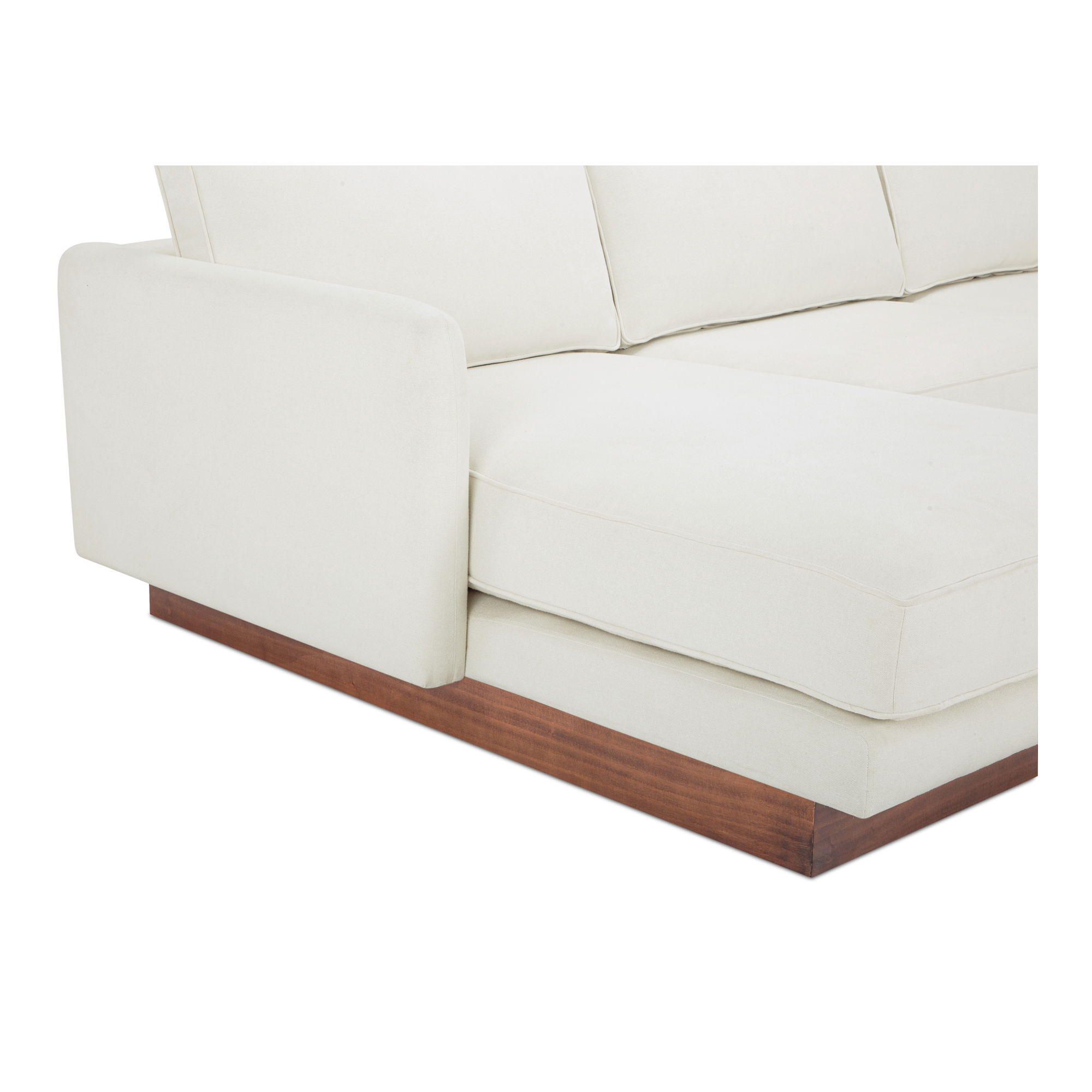 Vernon Left Sectional White, Sectional Sofa by Moe's Home, 112" width x 30.7" height x 63" depth View 5