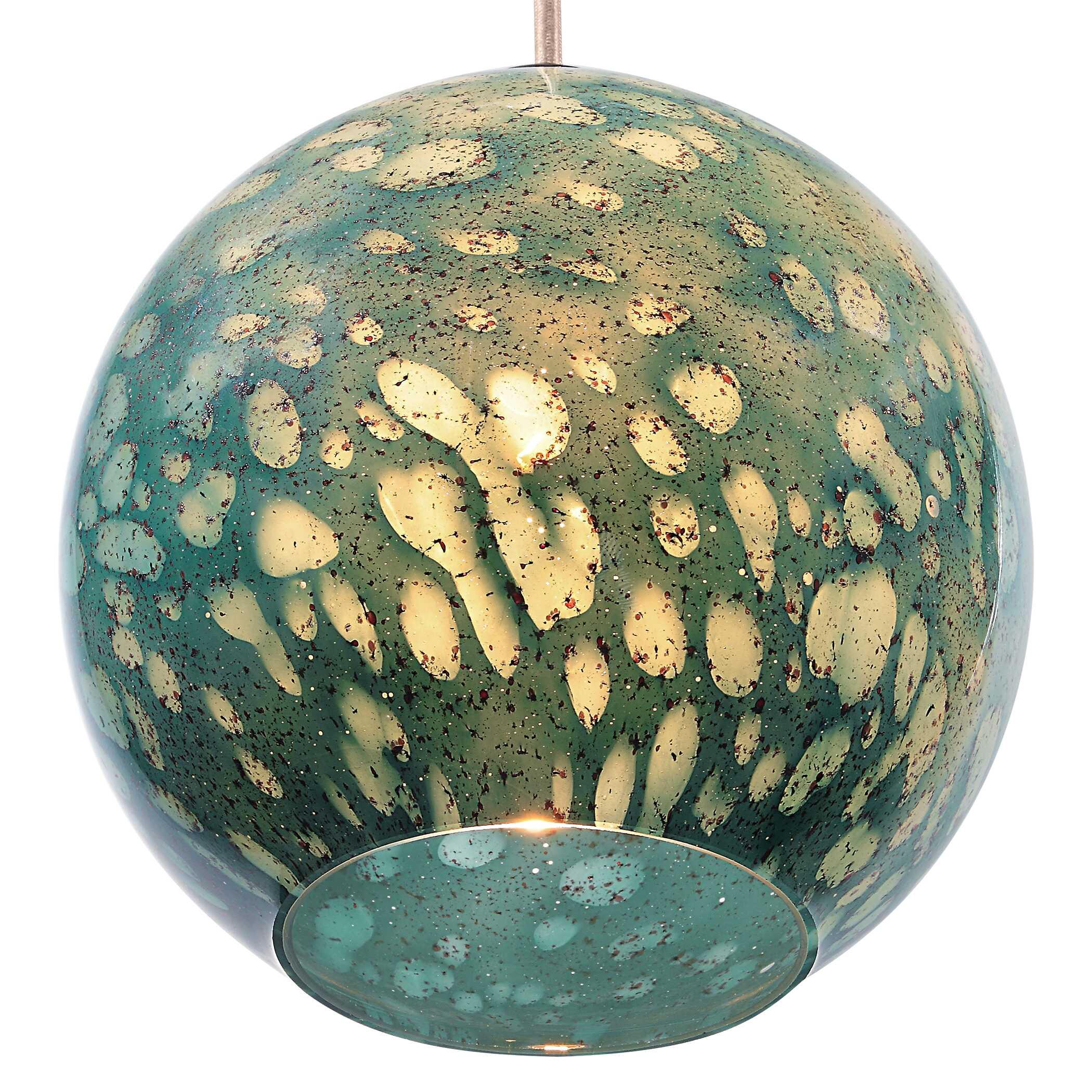 Gemblue1 Light Mini Pendant, Ceiling Light by Uttermost, 9.37" width x 10.12" height x 9.37" diameter x 9.37" depth View 4
