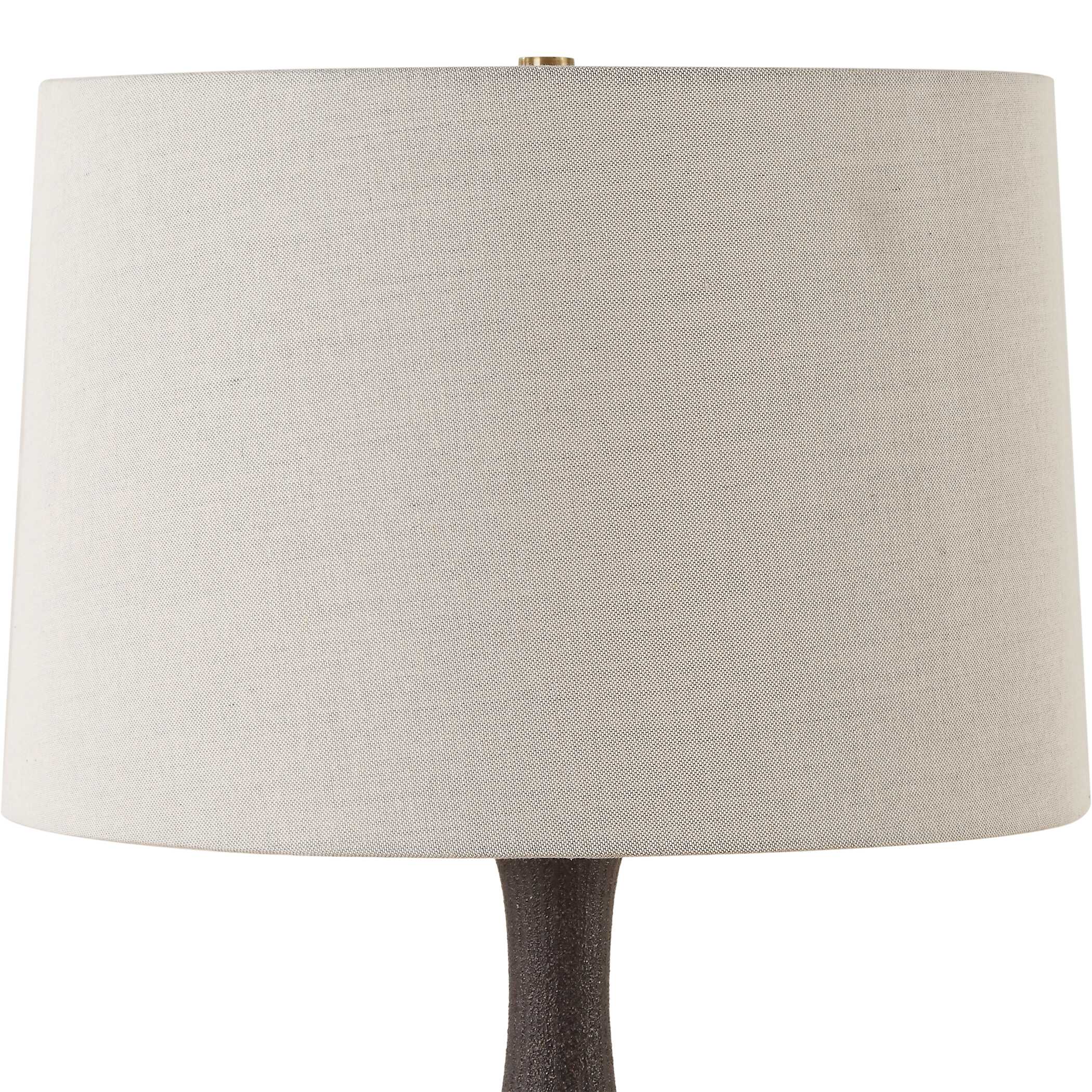 Rimini Black Glaze Table Lamp, by Uttermost, 15" width x 24.25" height x 15" depth View 6