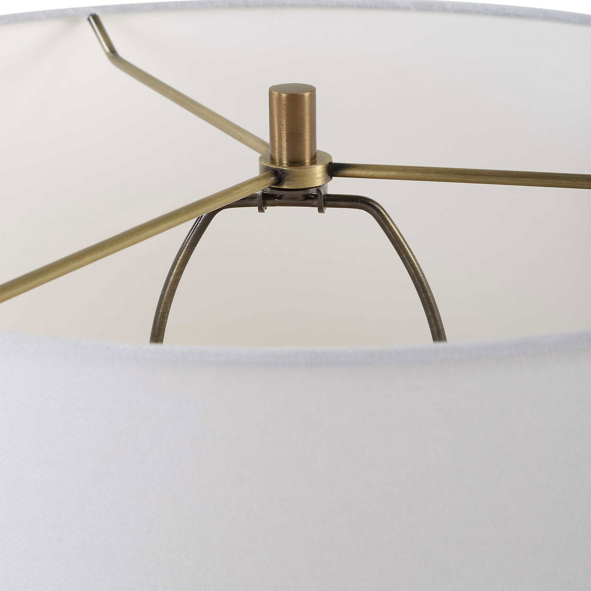 Vieste White Table Lamp, by Uttermost, 17" width x 27.5" height x 17" depth View 7