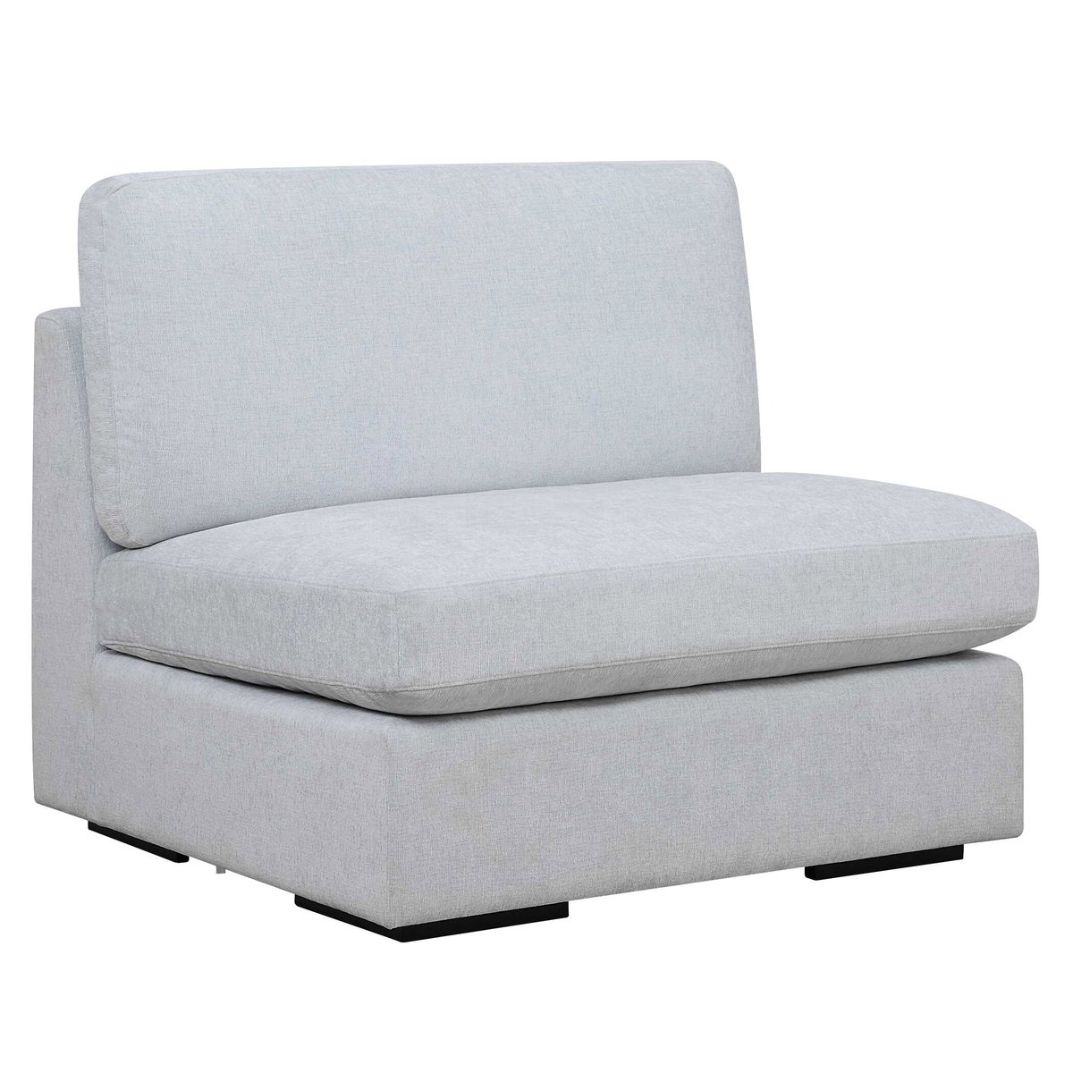 Refuge Armless Cloud Blue Sofa, Furniture by Uttermost, 40" width x 30" height x 37.5" depth View 4