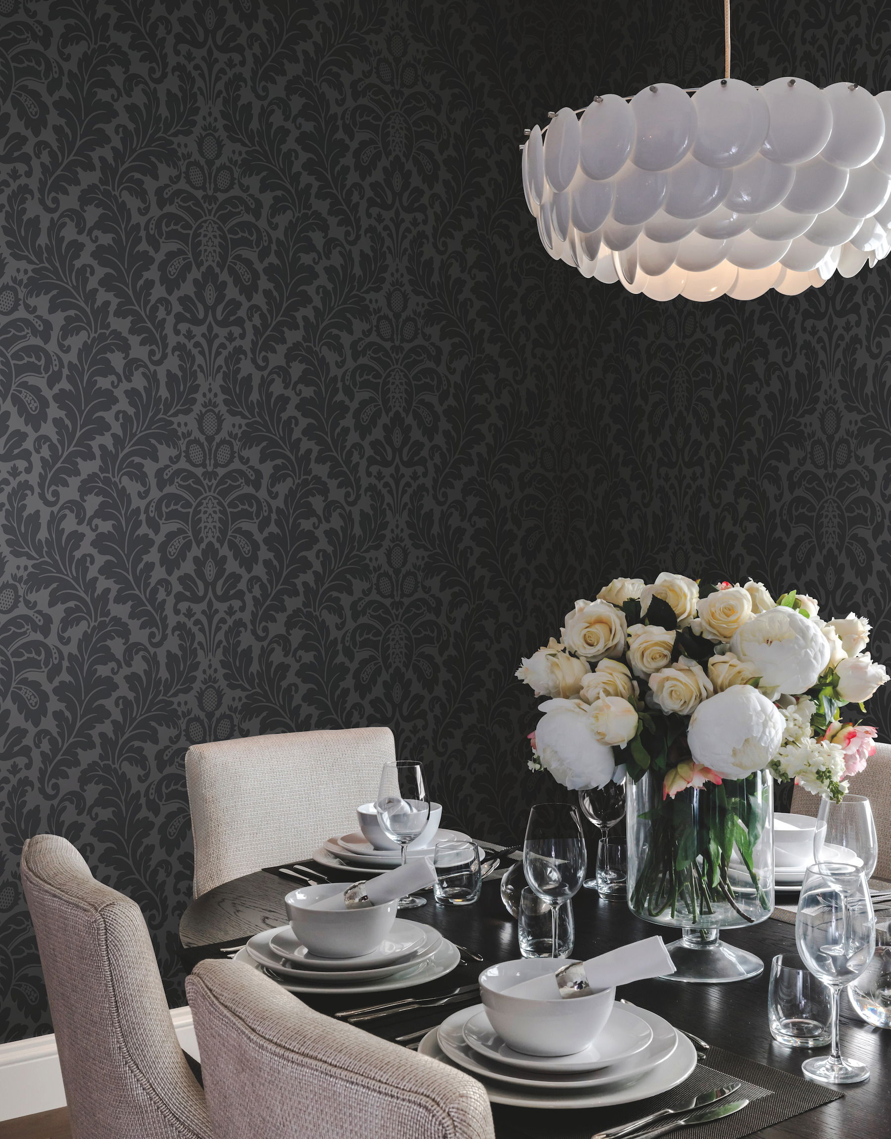Modern Romance Black Wallpaper large image 