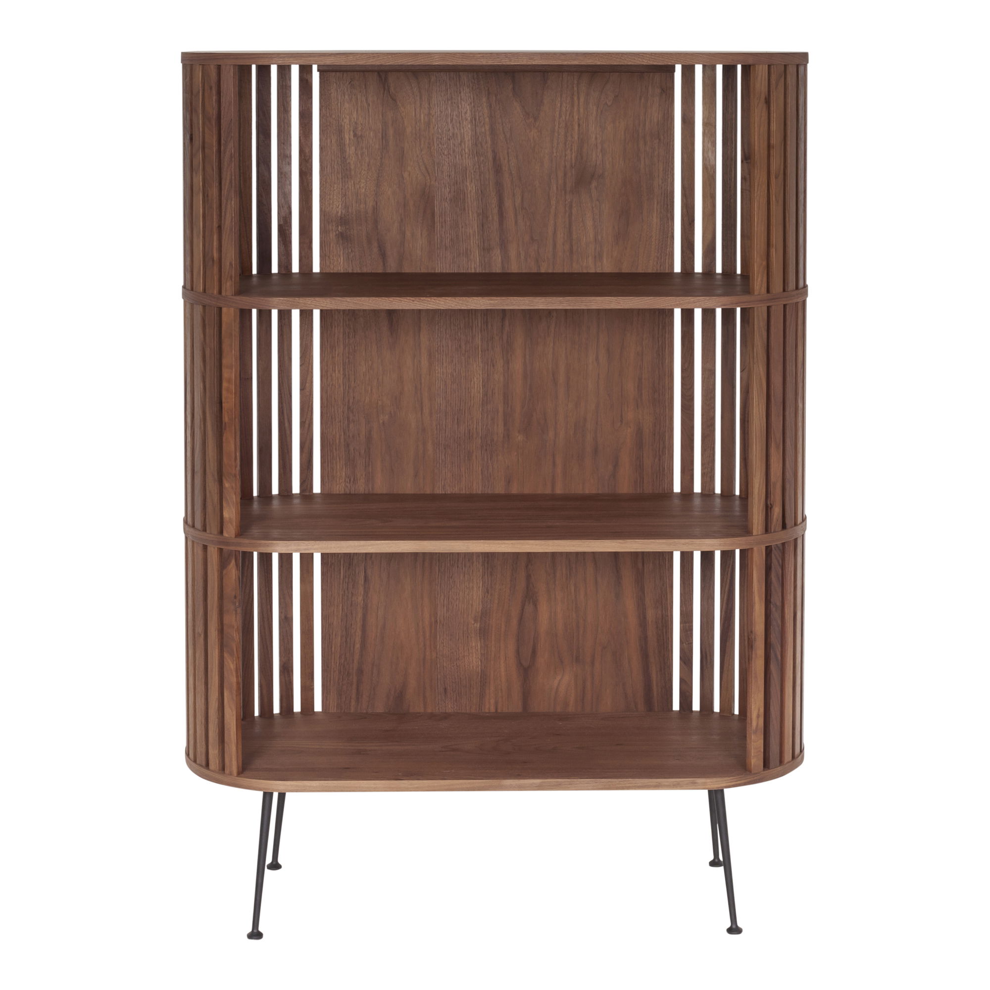 Henrich Bookshelf Light Brown, Shelving & Bookcase by Moe's Home, 41" width x 57" height x 16" depth View 1