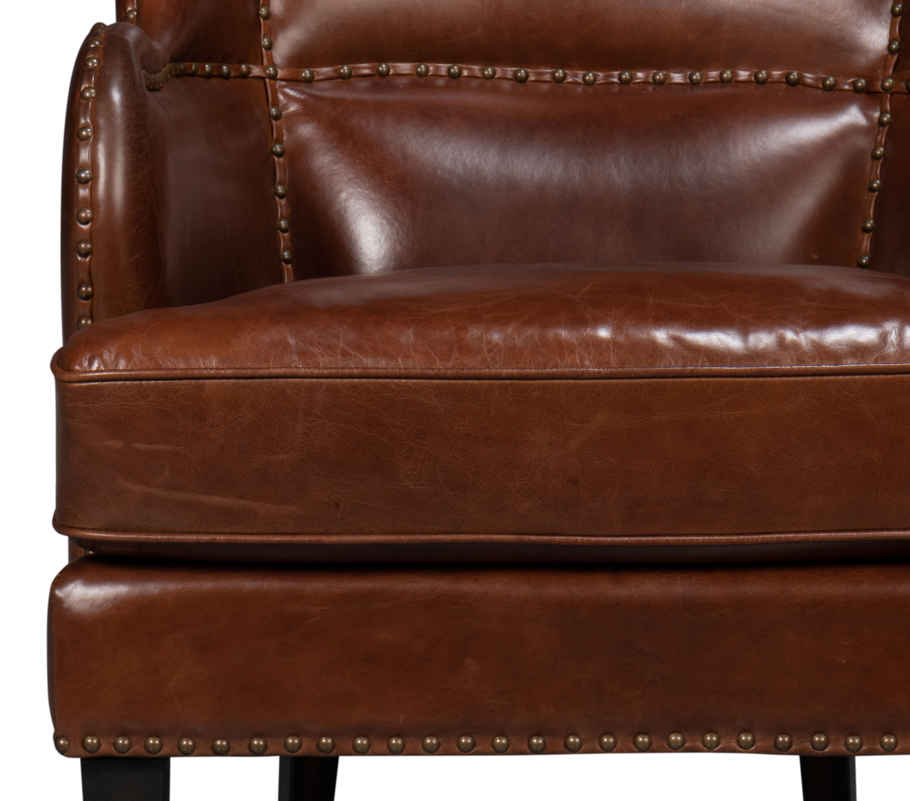 Whitney Distilled Leather Chair,Brown large image 