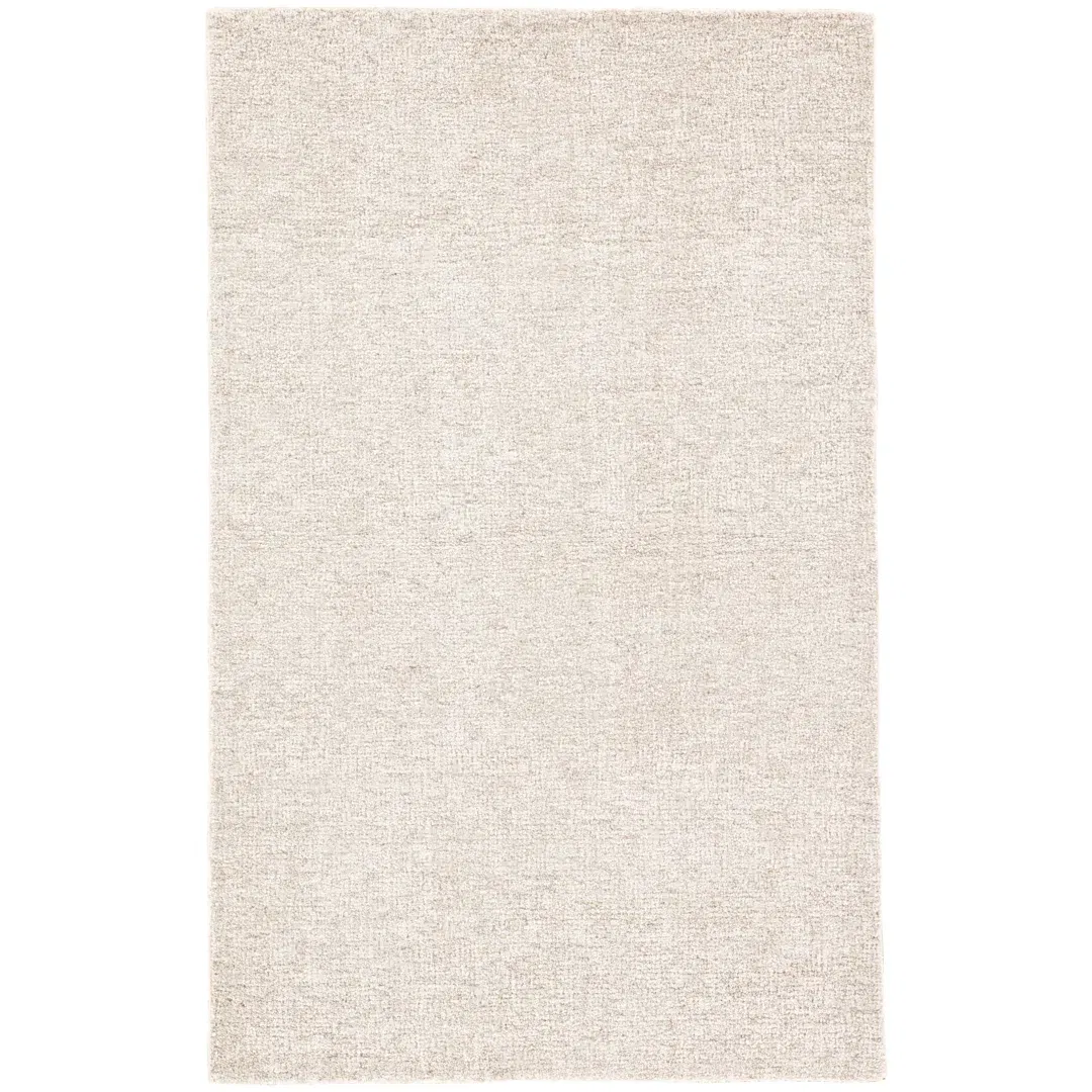 Richmond Solid Hand-Tufted Wool Ivory/Gray Area Rug large image 