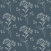On Navy White & Navy Wallpaper, by York Wall, 33' length x 1'8.5" width x 0.02" depth thumbnail 1