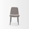 Eve Curved Back Dining Side Chair | Gray Fabric with Black Metal, Dining Chair by Mercana, 24.5" length x 19.5" width x 33.5" height thumbnail 7