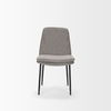 Eve Dining Chair with Gray Fabric & Matte Black Metal, by Mercana, 24.5" length x 19.5" width x 33.5" height thumbnail 5