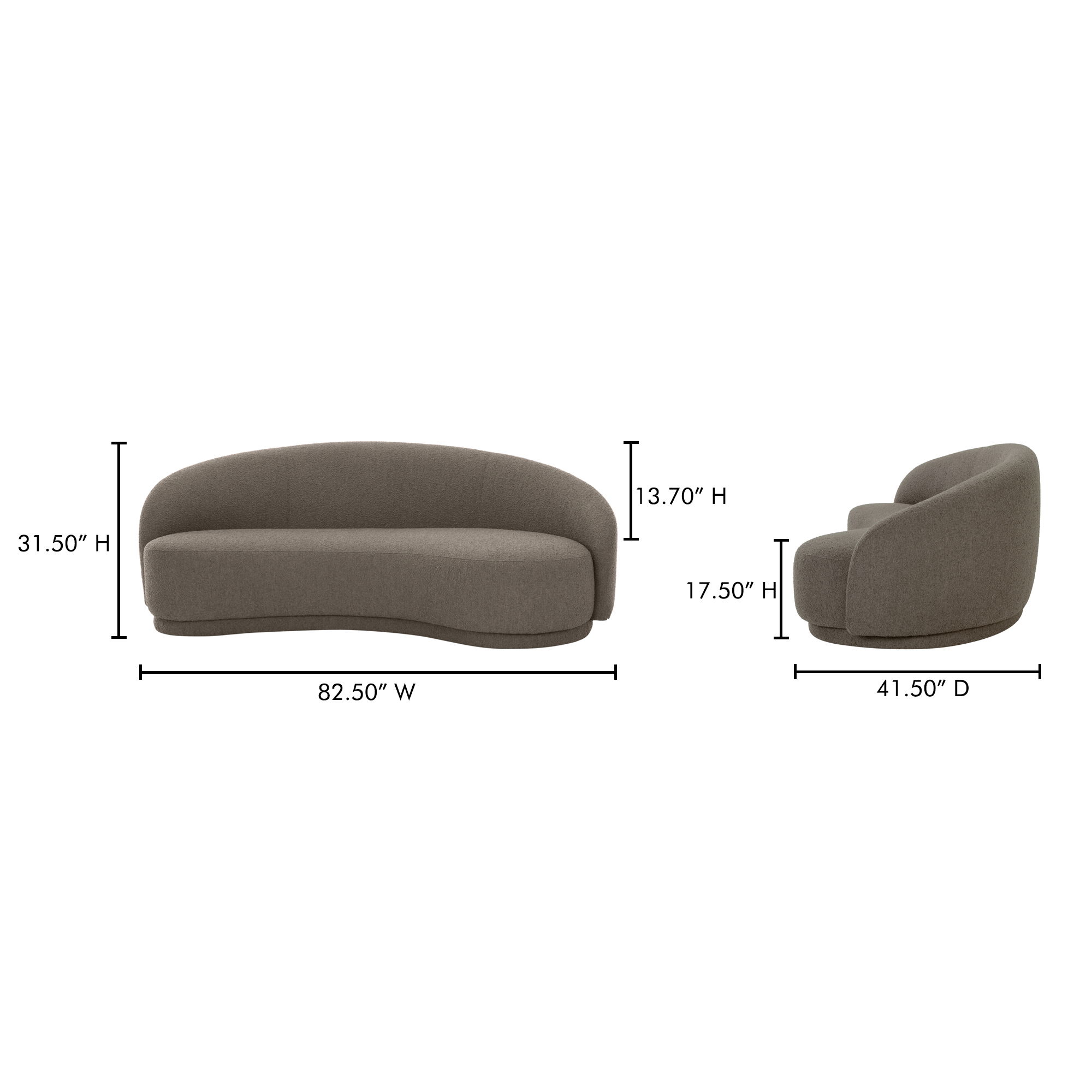 Excelsior Sofa Warm Taupe large image 
