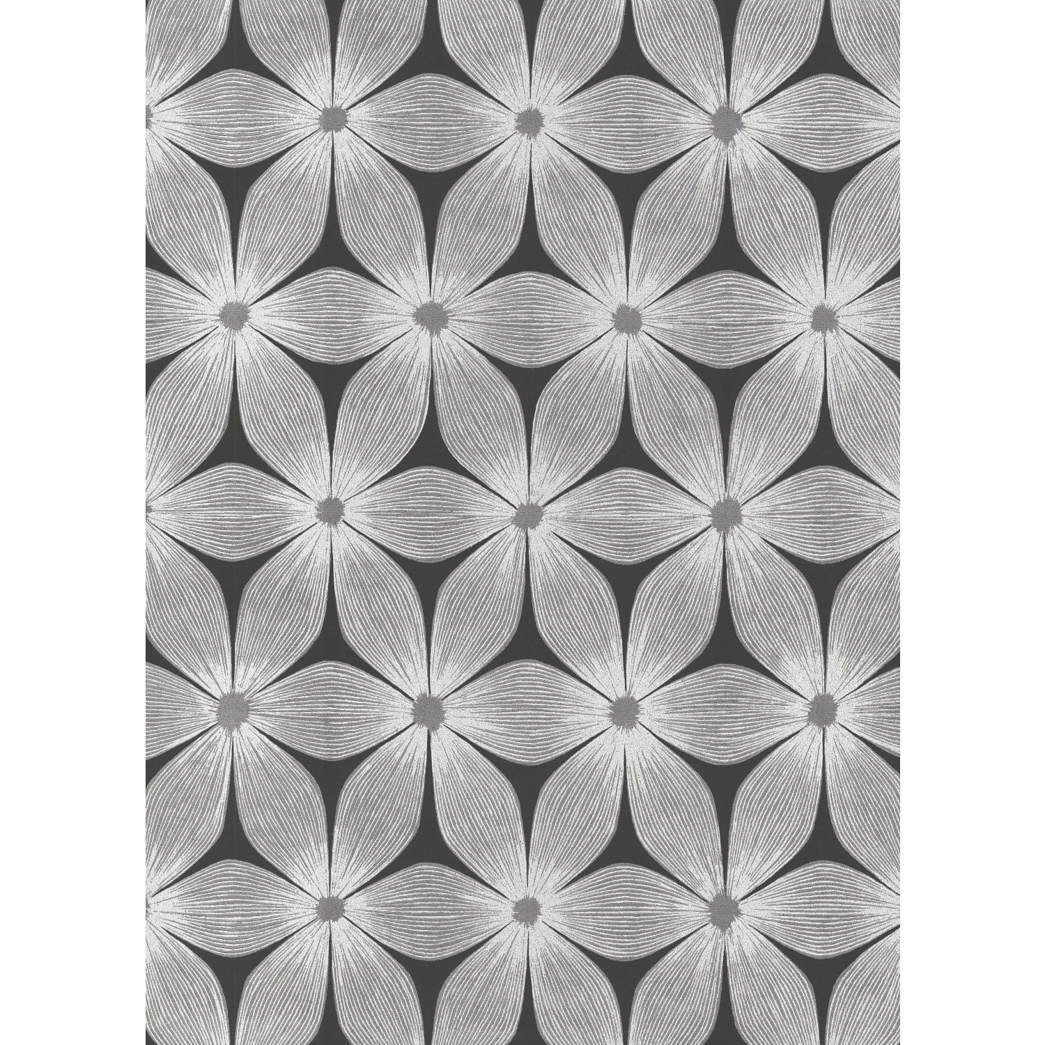 Everlasting Black & Silver Wallpaper, by York Wall, 33' length x 1'9" width x 0.02" depth View 1