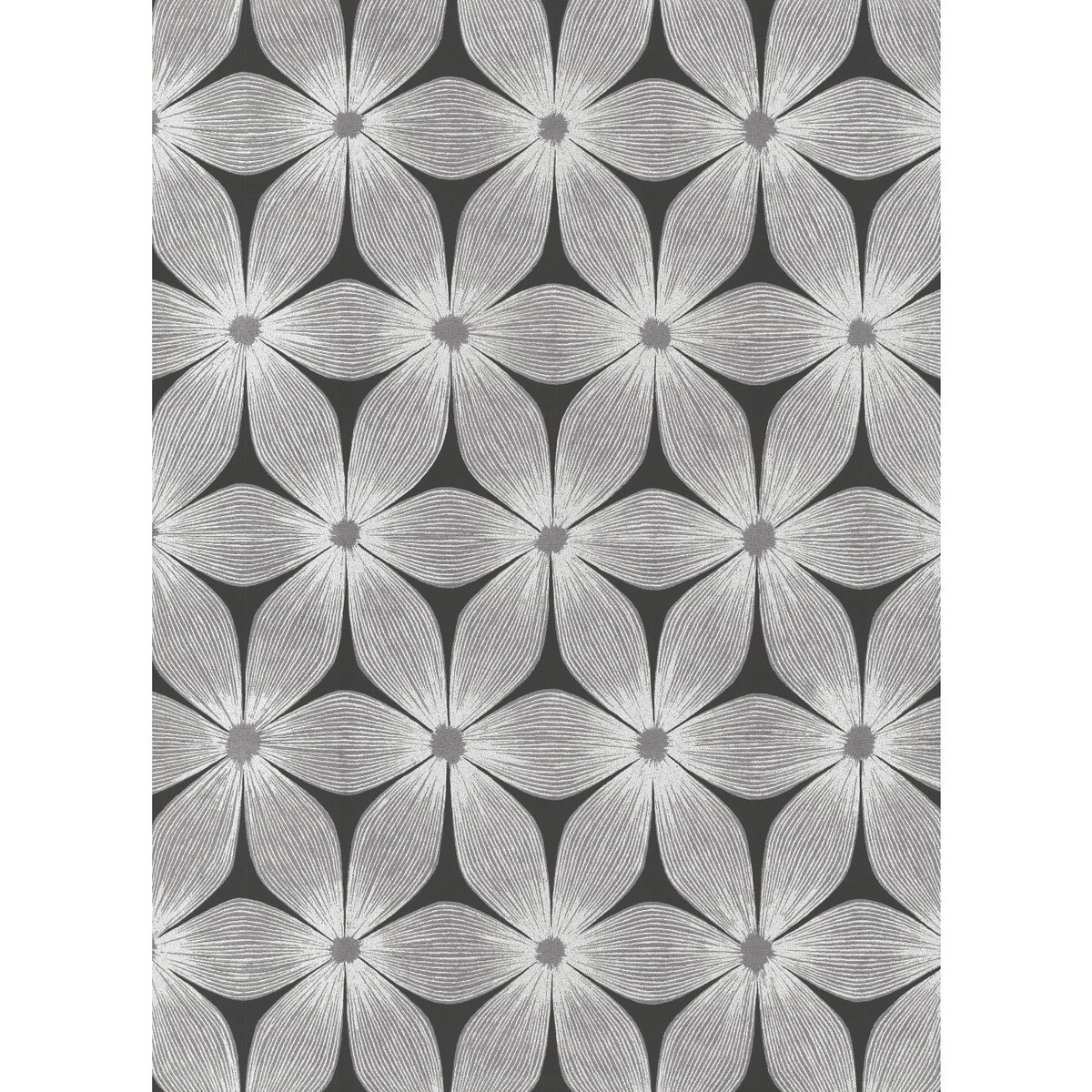 Everlasting Black & Silver Wallpaper, by York Wall, 33' length x 1'9" width x 0.02" depth