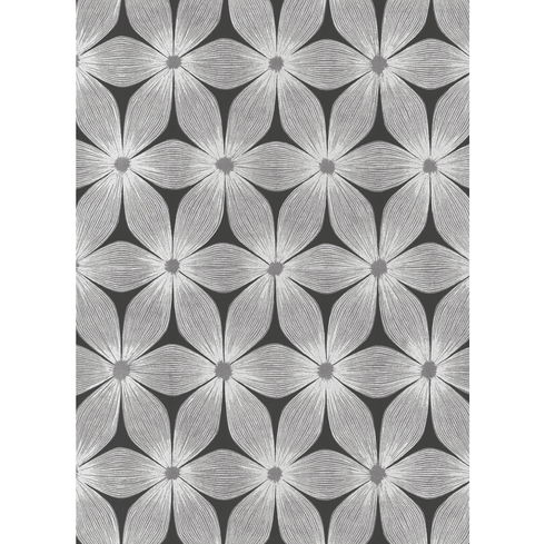 Everlasting Black & Silver Wallpaper