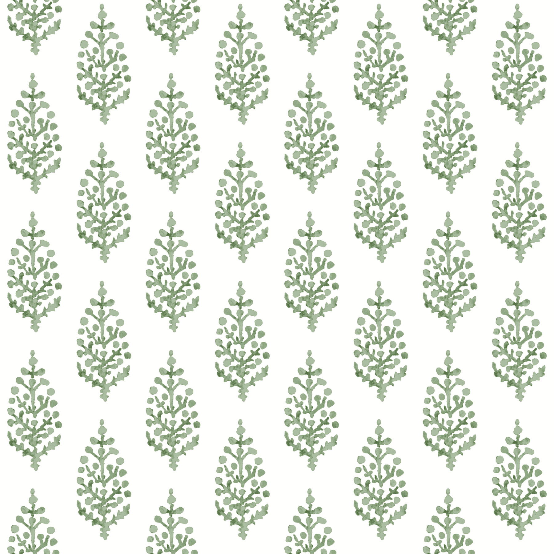 Paisley on Calico Green Wallpaper large image 