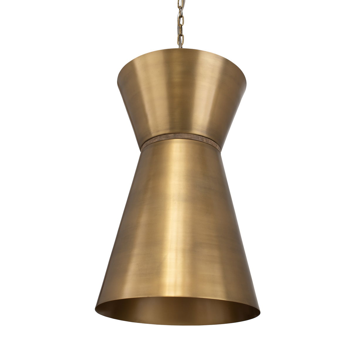 Crocker Brass 1 Light Mini Pendant, Mini Light Pendant by Uttermost, 14.5" width x 23" height x 14.5" diameter x 14.5" depth View 9