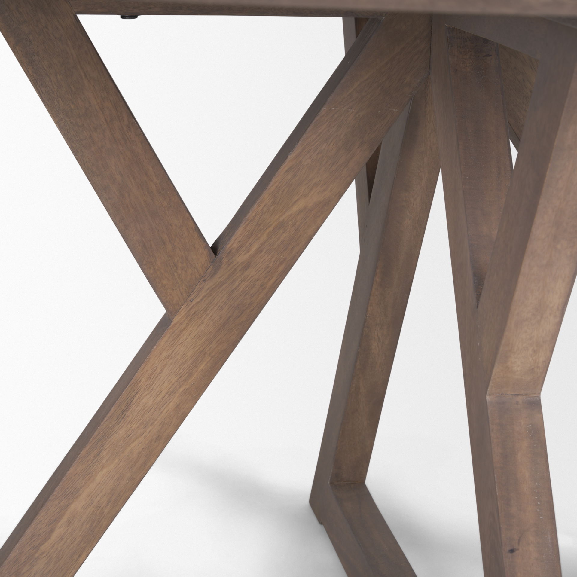 Jennings 60' Light Brown Wood Dining Table, by Mercana, 60" length x 60" width x 29.5" height View 8