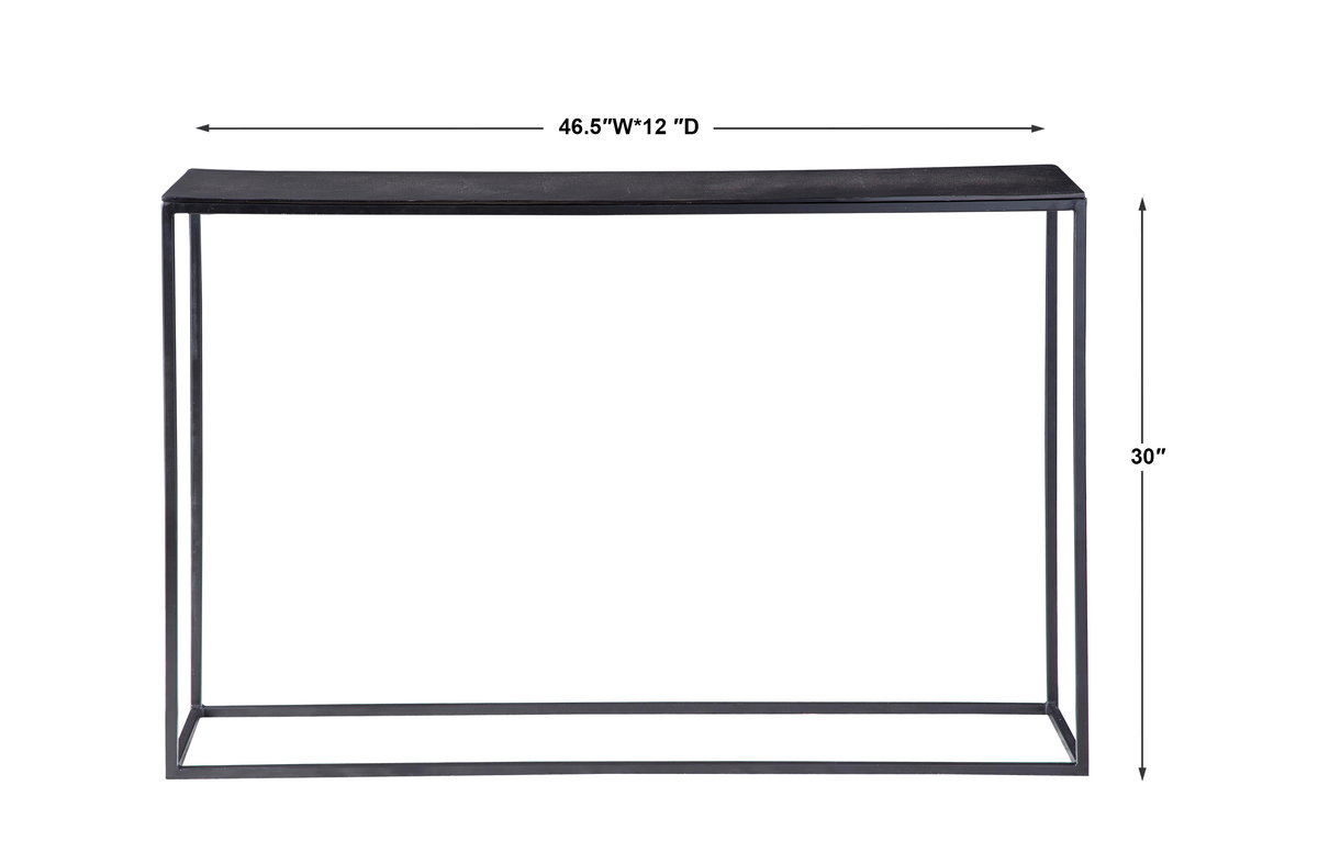 Coreene Industrial Console Table, Furniture by Uttermost, 46.5" width x 30" height x 12" depth View 3