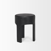 Riya Solid Black Wooden Stool, Ottoman by Mercana, 15" length x 15" width x 19" height thumbnail 7