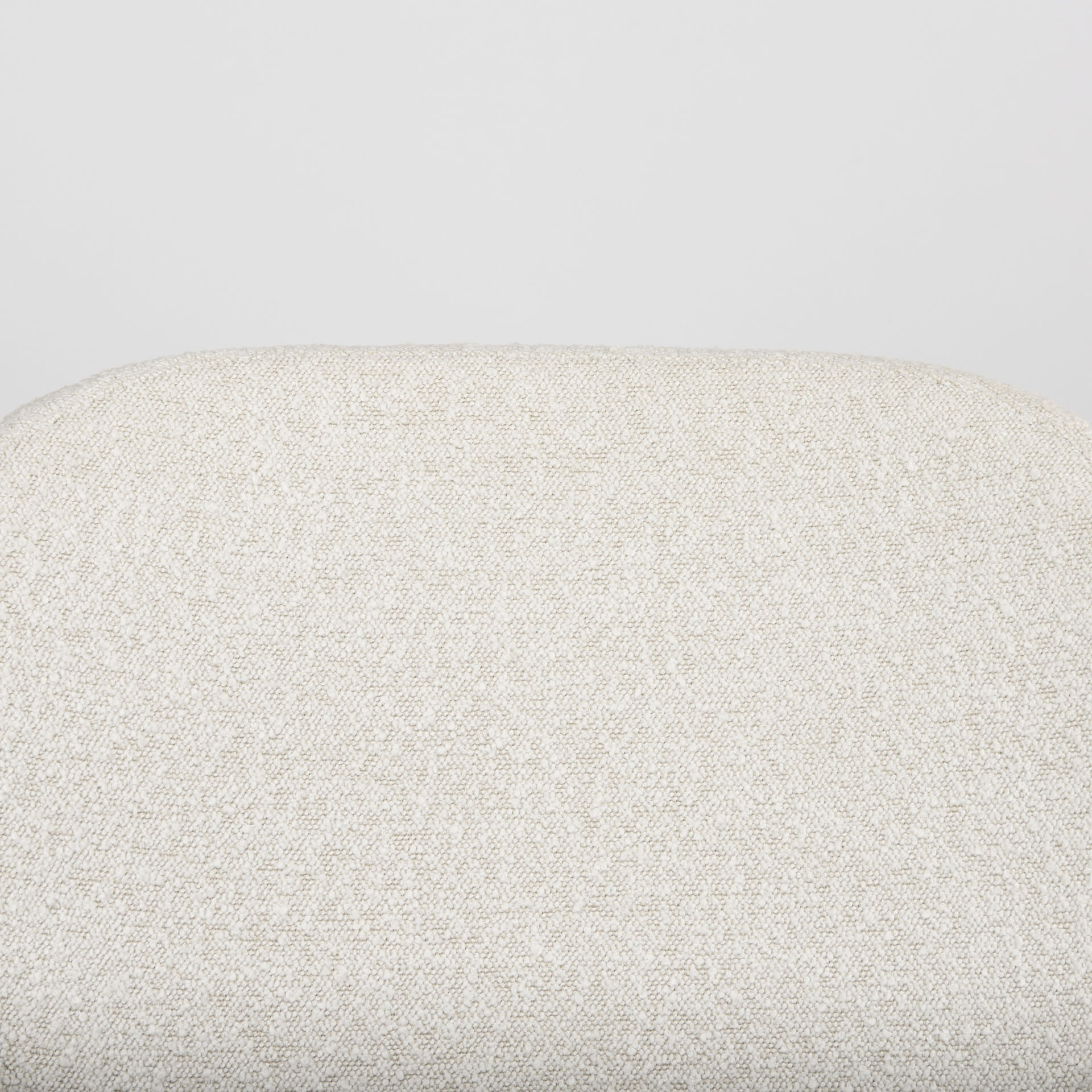 Amelia Cream Boucle with Black Metal Upholstered Accent Chair, by Mercana, 21.26" length x 21.26" width x 30.31" height View 8