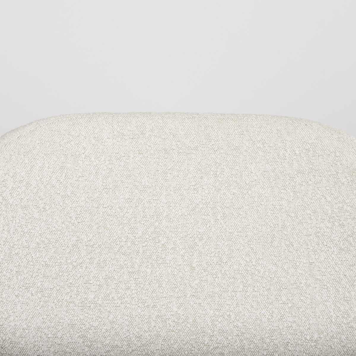 Amelia Cream Boucle with Black Metal Upholstered Accent Chair, by Mercana, 21.26" length x 21.26" width x 30.31" height View 8