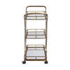 Stassi Gold Serving Cart, Bar Carts & Cabinet by Uttermost, 31.5" width x 37.12" height x 15.25" depth thumbnail 5
