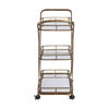 Stassi Gold Serving Cart, Bar Carts & Cabinet by Uttermost, 31.5" width x 37.12" height x 15.25" depth thumbnail 5