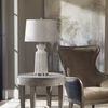 Kansa Distressed White Table Lamp thumbnail 4