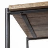 Glenn I 20L x 21W x 24H Dark Brown Wood with Black Iron Frame Square End/Side Table thumbnail 10