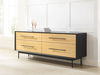 Santa Cruz 4 Drawer Double Dresser, Wheat, by Greenington, 18" length x 73.5" width x 28" height thumbnail 4