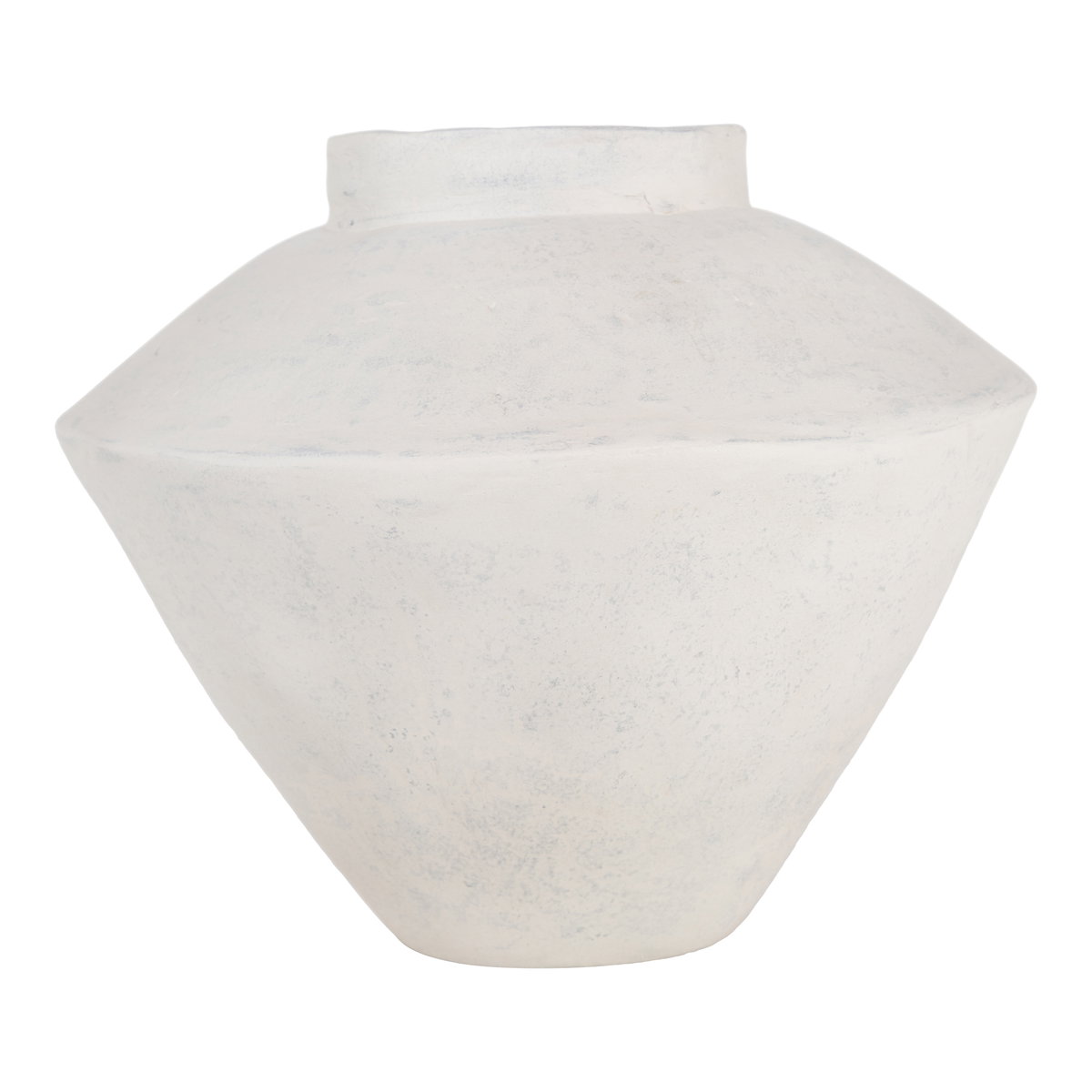 Raja Large Decorative Vessel Beige, Vase by Moe's Home, 18" width x 14" height x 18" depth View 1