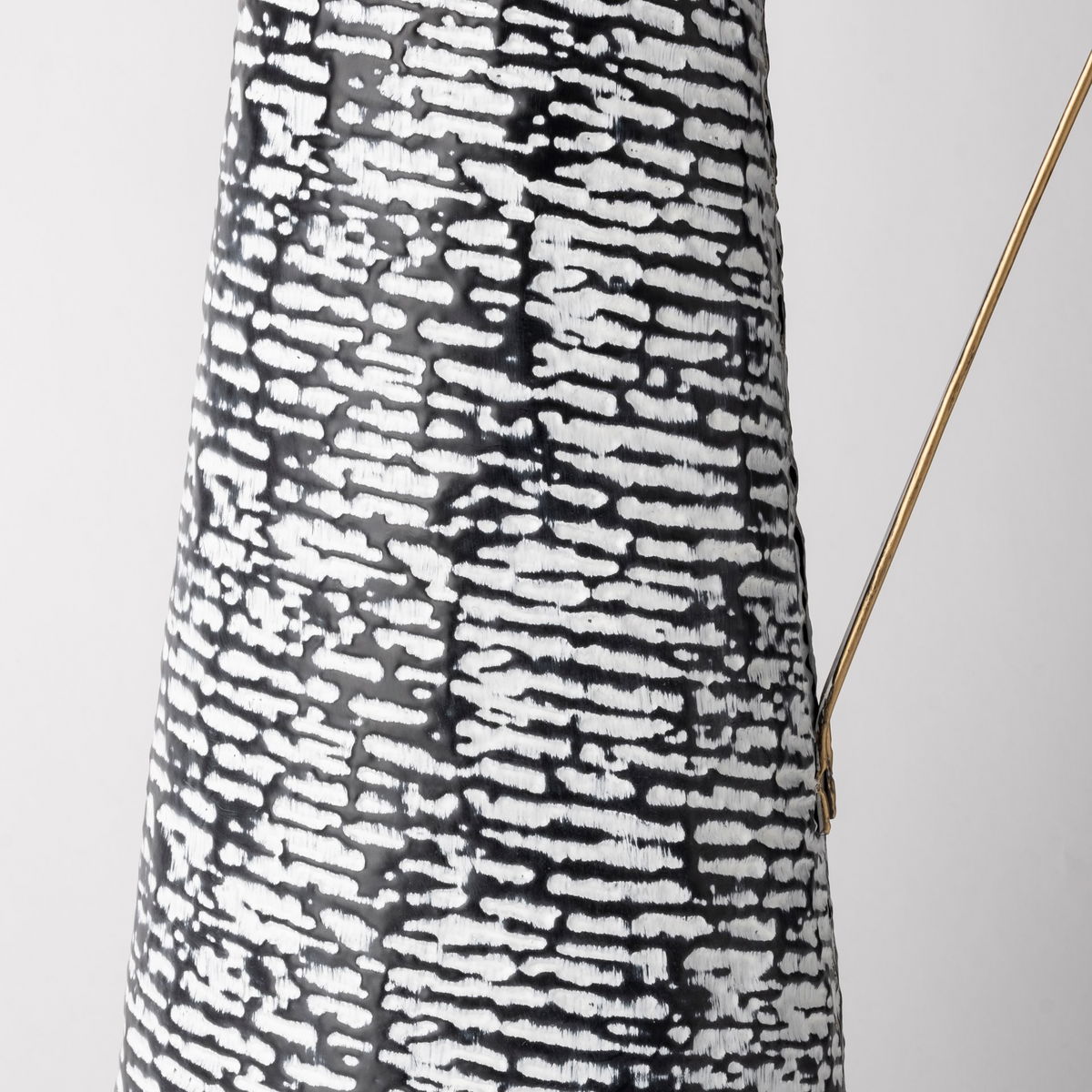 Colette Large Black/White Patterned Vase, Decorative Jar by Mercana, 9.8" length x 7.9" width x 20.3" height View 7