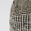 Aalia  Charcoal Leather and Jute Pouf thumbnail 5