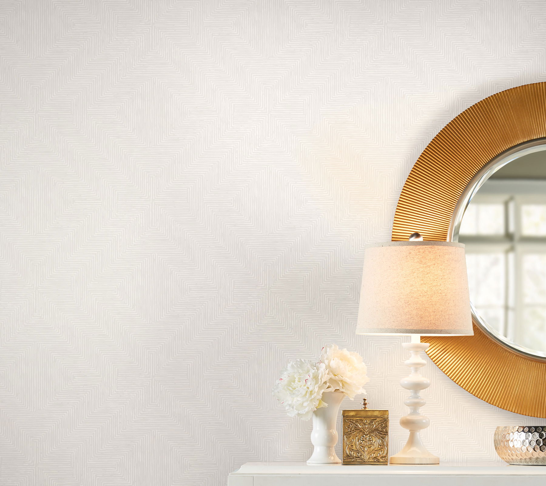 Diamond Channel Light Grey Wallpaper large image 