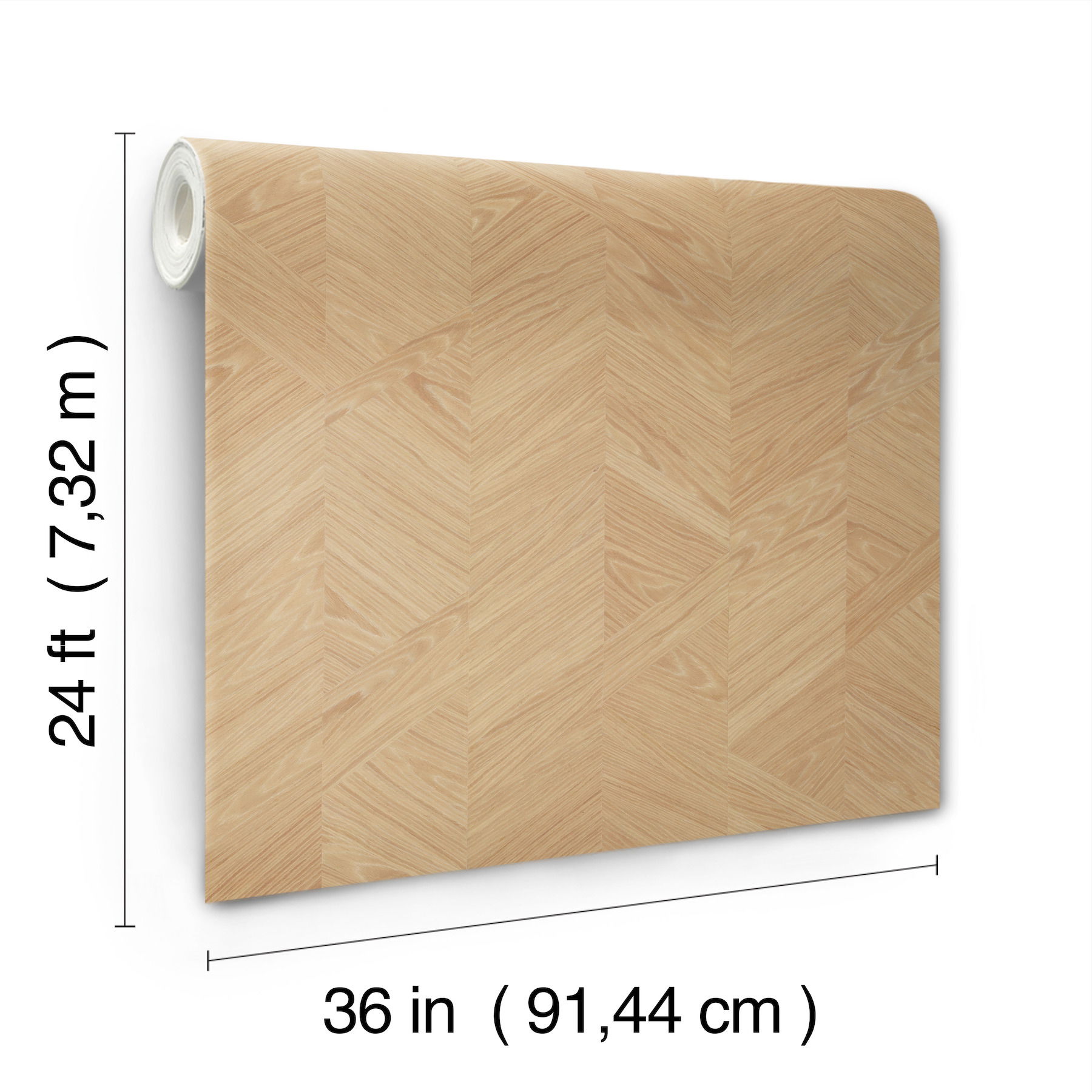 Interlocking Wood Oak Wallpaper large image 