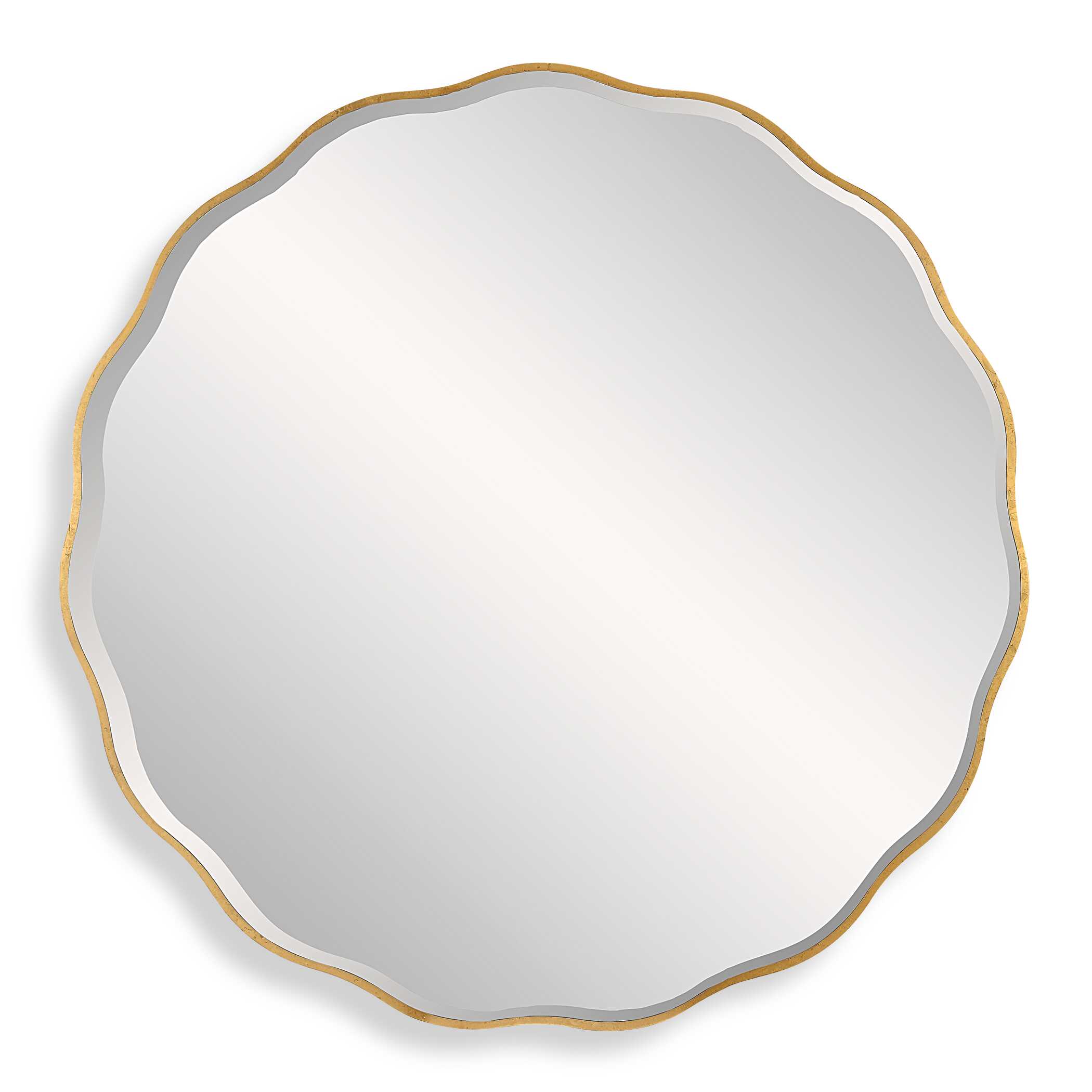 Aneta Large Gold Round Mirror, by Uttermost, 60" width x 60" height x 0.67" depth View 1