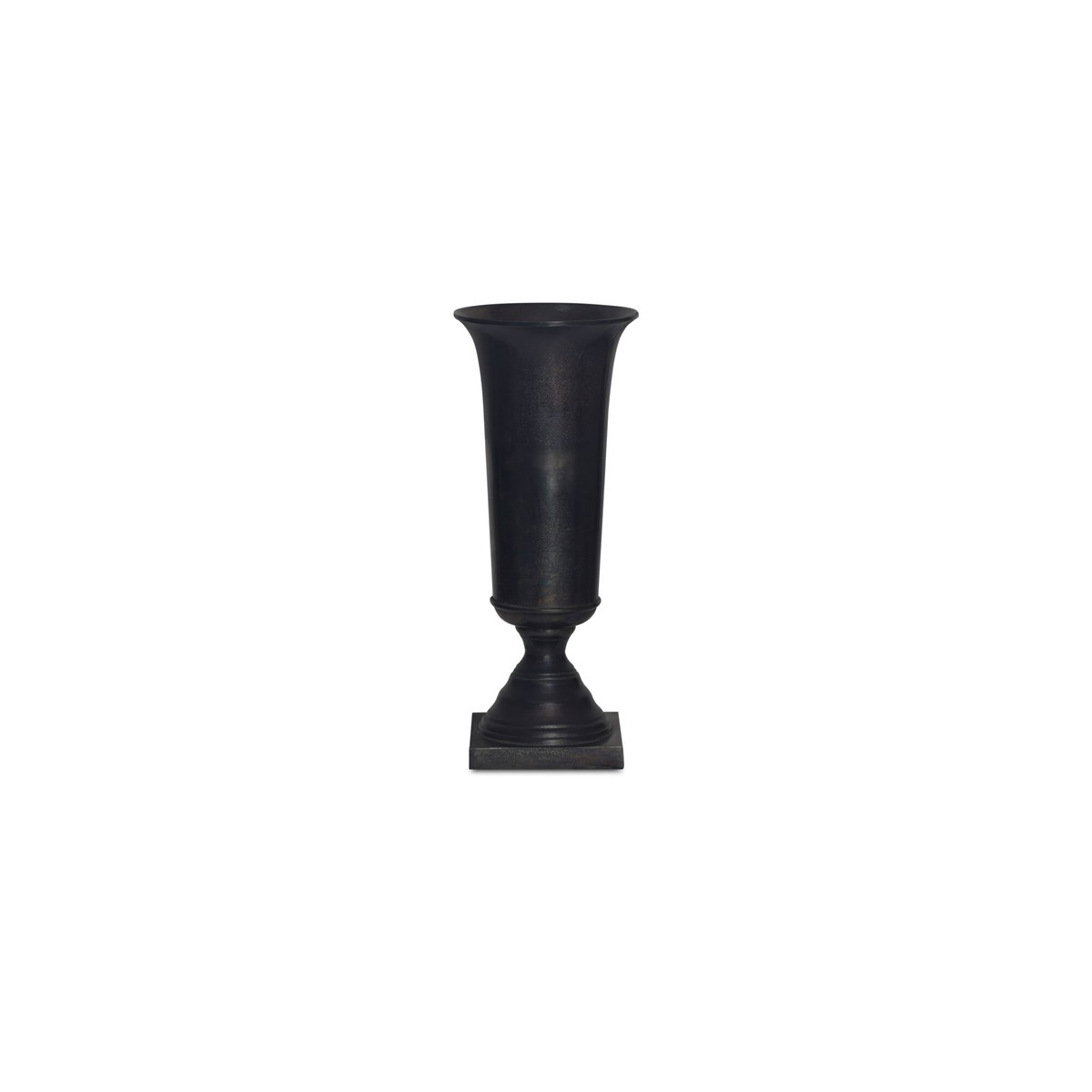 Cassia Cast Aluminum Vase Black, by Moe's Home, 8" width x 20" height x 8" depth View 1