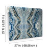 Kaleidoscope Blue Wallpaper, by York Wall, 27' length x 2'3" width x 0.02" depth thumbnail 4