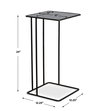 Cadmus Black Accent Table, Furniture by Uttermost, 12.25" width x 24" height x 12.25" depth thumbnail 3