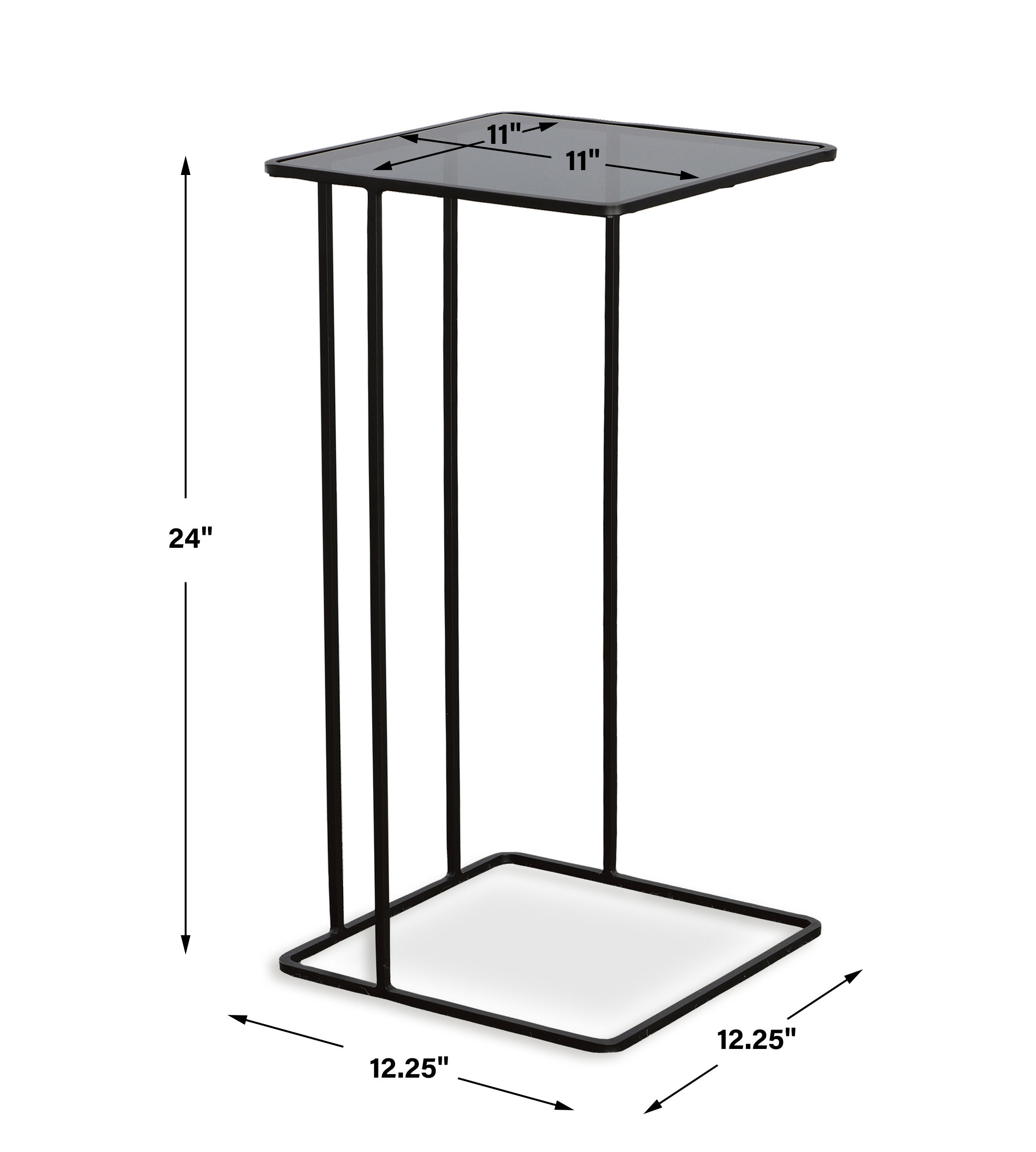 Cadmus Black Accent Table large image 