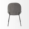 Inala Curved Back Dining Side Chair | Grey Fabric with Metal, Dining Chair by Mercana, 21.26" length x 25.59" width x 34.25" height thumbnail 7