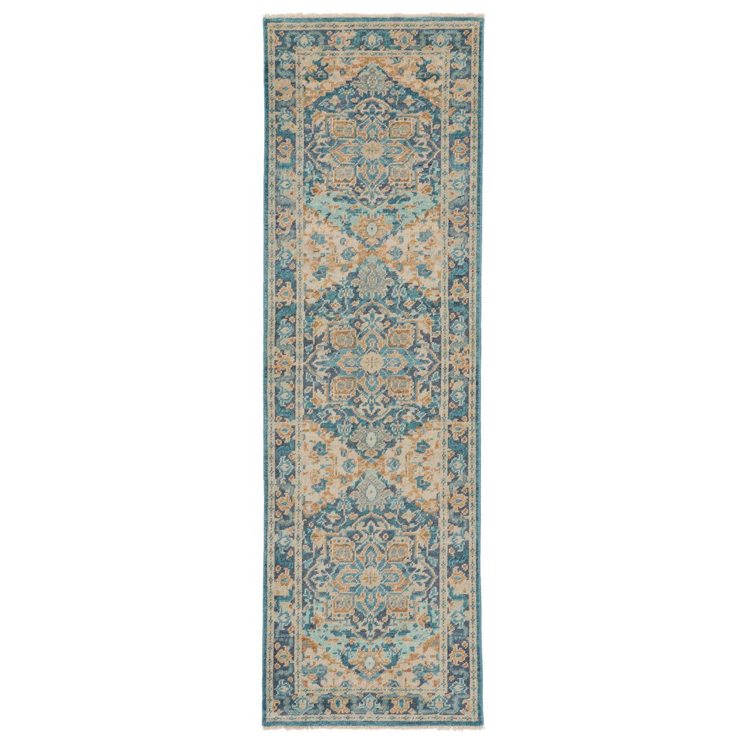 Jaipur Living Elyas Hand-Knotted Medallion Blue/ Ivory Area Rug (10'X14') large image 