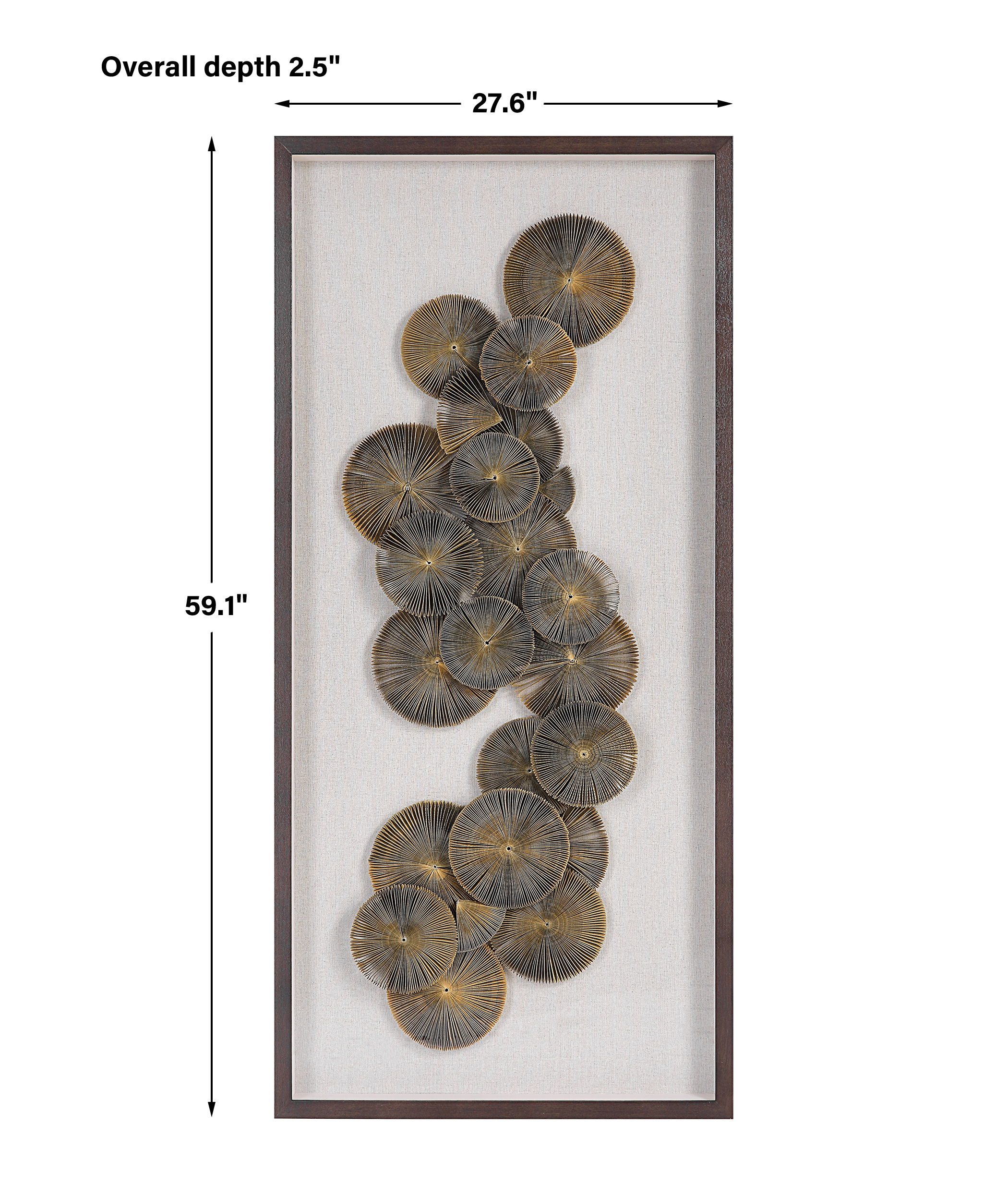 The Times Shadow Box Wall Art, Sculptural Wall Art by Uttermost, 27.6" width x 59.1" height x 2.5" depth View 3