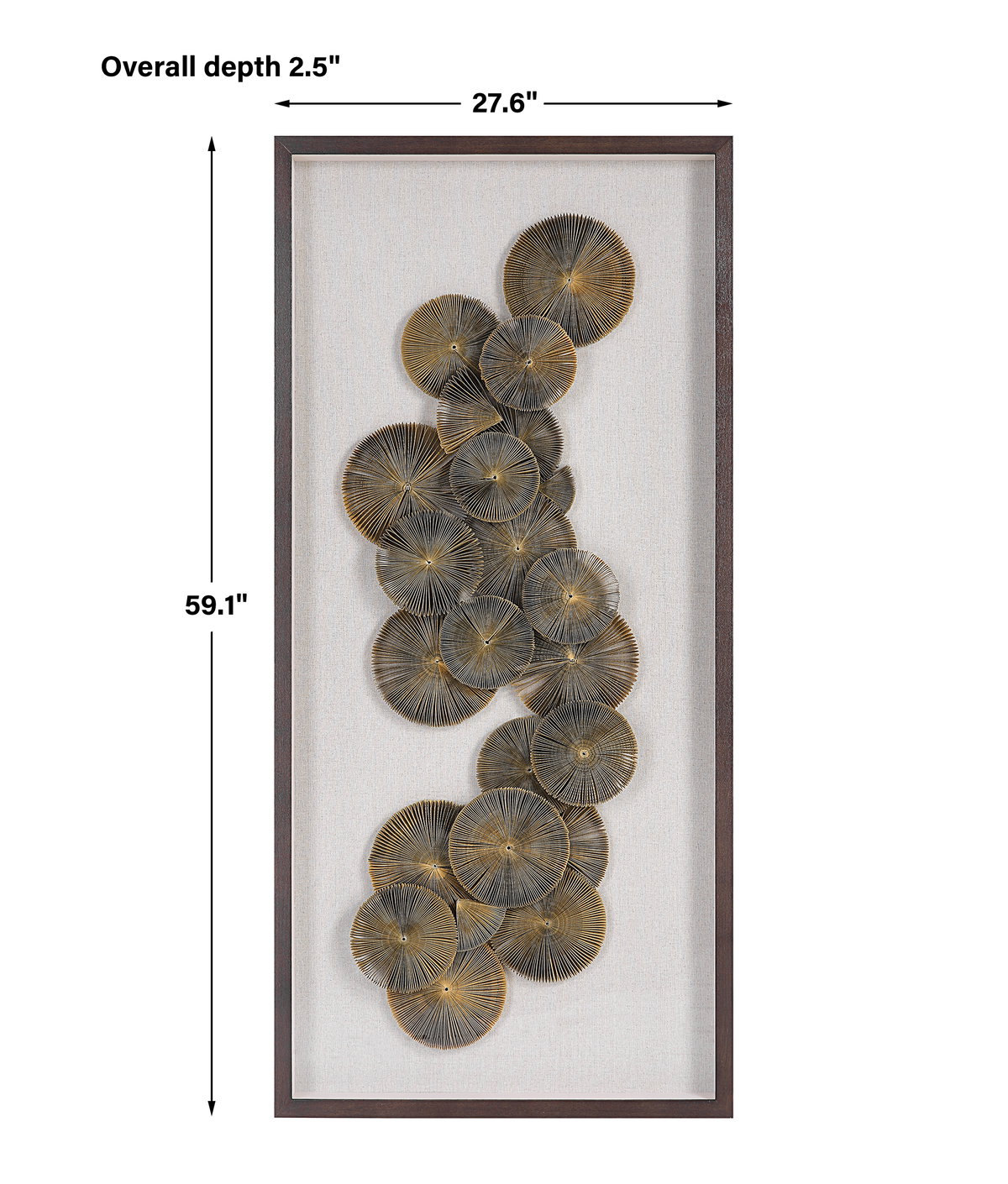 The Times Shadow Box Wall Art, by Uttermost, 27.6" width x 59.1" height x 2.5" depth View 3