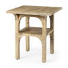 Candace Light Wood Bridge Accent Table, Side & End Table by Mercana, 20" length x 20" width x 22" height thumbnail 1