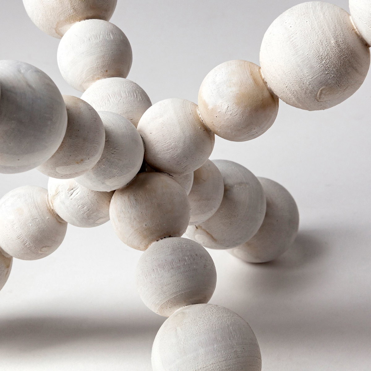 Carrollton II (Large) 9L x 9W Off-White Geometric Wood Ball Jack, Decorative Object by Mercana, 9.06" length x 9.06" width x 9.06" height View 6