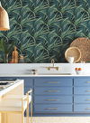 Tropical Paradise Green & Teal  Wallpaper, by York Wall, 27' length x 2'3" width x 0.02" depth thumbnail 3