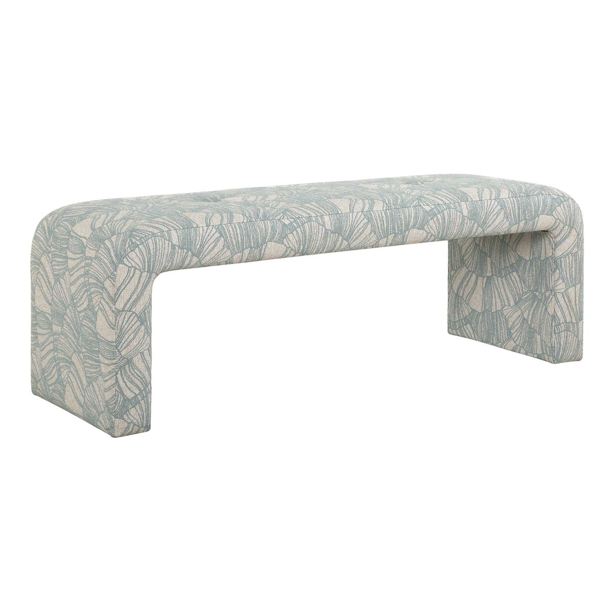 Amie Spa Blue Bench, Benche by Uttermost, 54" width x 18" height x 19" depth View 4