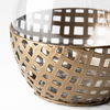 Reena II Large Gold Woven Metal Base Table Candle Holder thumbnail 6