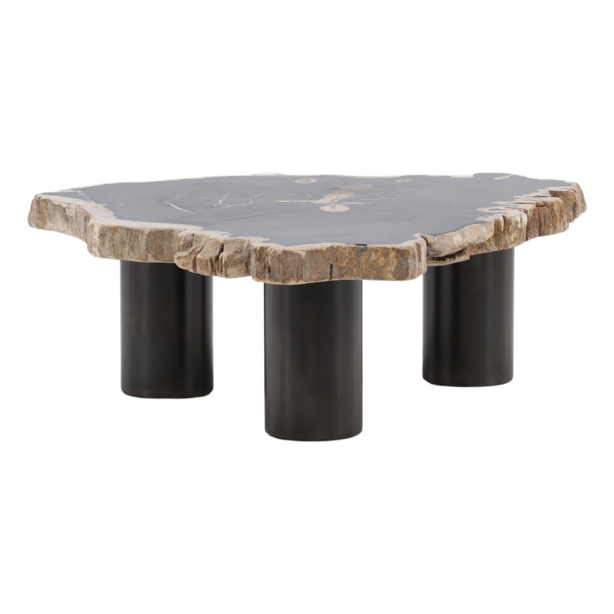 Darnell Coffee Table Natural Black Small, by Dovetail, 34" width x 12" height x 27.5" depth View 1