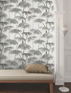 Plein Air Palms Black & White Wallpaper thumbnail 1