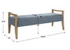 Daylight Sky Blue Bench, Furniture by Uttermost, 59.25" width x 23" height x 21.5" depth thumbnail 3